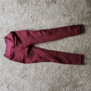 Maroon Athletic Leggings